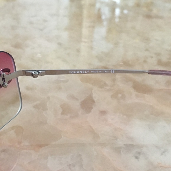 ❌SOLD❌ CHANEL pink rimless CC sunglasses 4017-D - Picture 4 of 8
